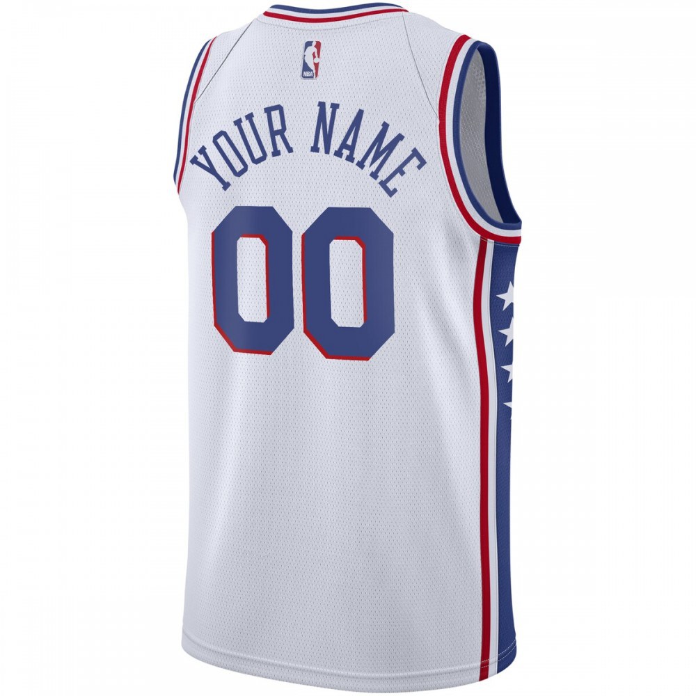 Philadelphia 76ers 2020/21 Swingman Custom Jersey - Association Edition - White-Pro Kit Vault | Brand New 26/27 Sports Jerseys